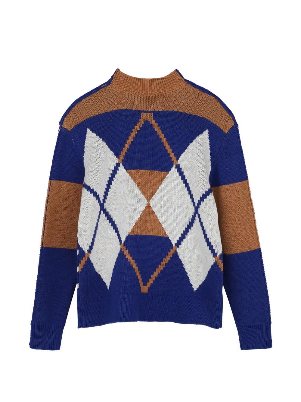 Marc Jacobs Kids Gestreepte trui met argyle-patroon Blauw