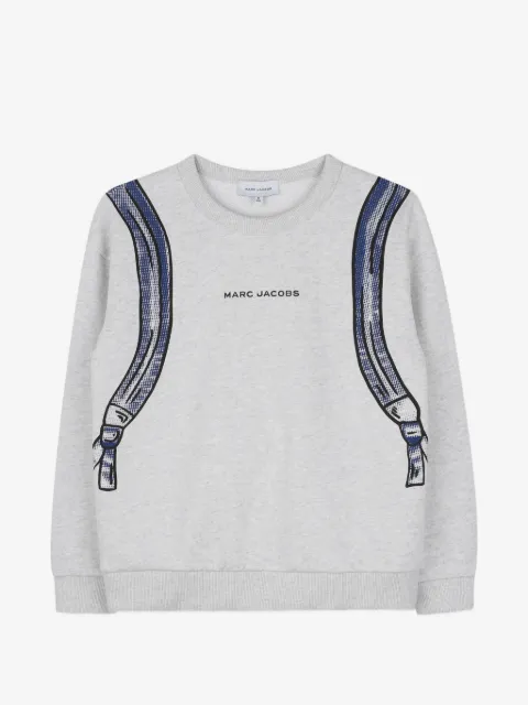 Marc Jacobs Kids suéter con mochila estampada