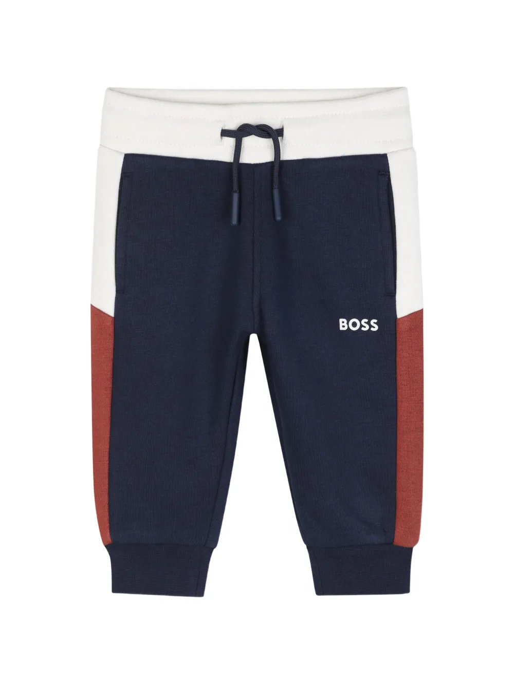 BOSS Kidswear Trainingsbroek met logoprint Blauw