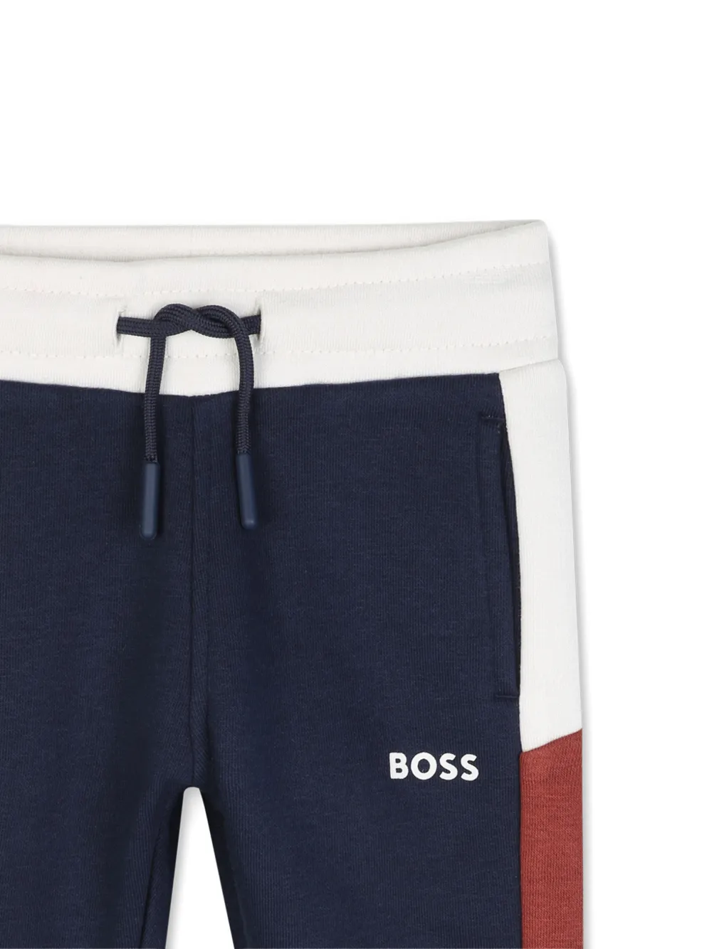 BOSS Kidswear Trainingsbroek met logoprint Blauw