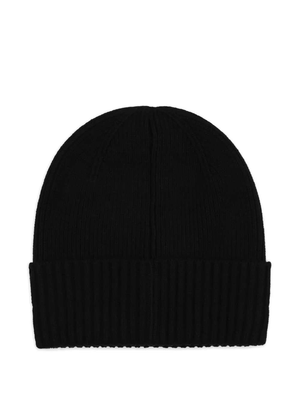 BOSS Kidswear Ribgebreide muts met logopatch Zwart