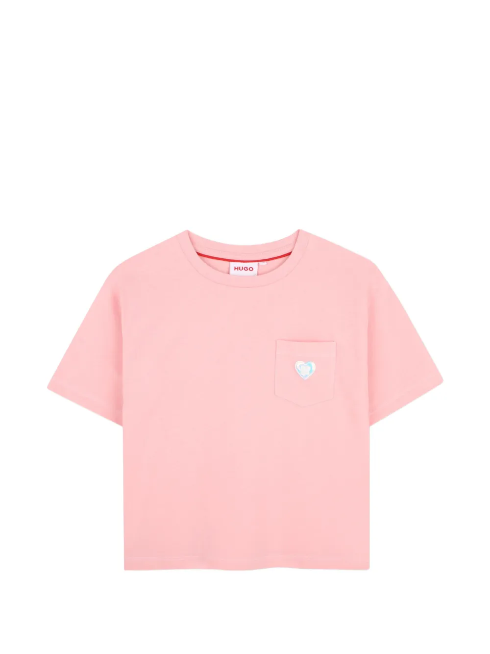 HUGO KIDS T-shirt con applicazione - Rosa