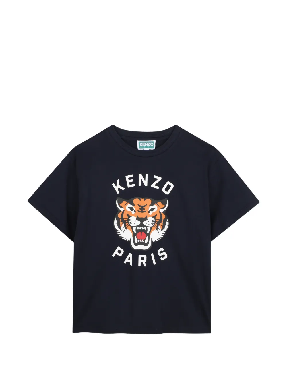 Kenzo Kids T-shirt girocollo Tiger Head - Nero