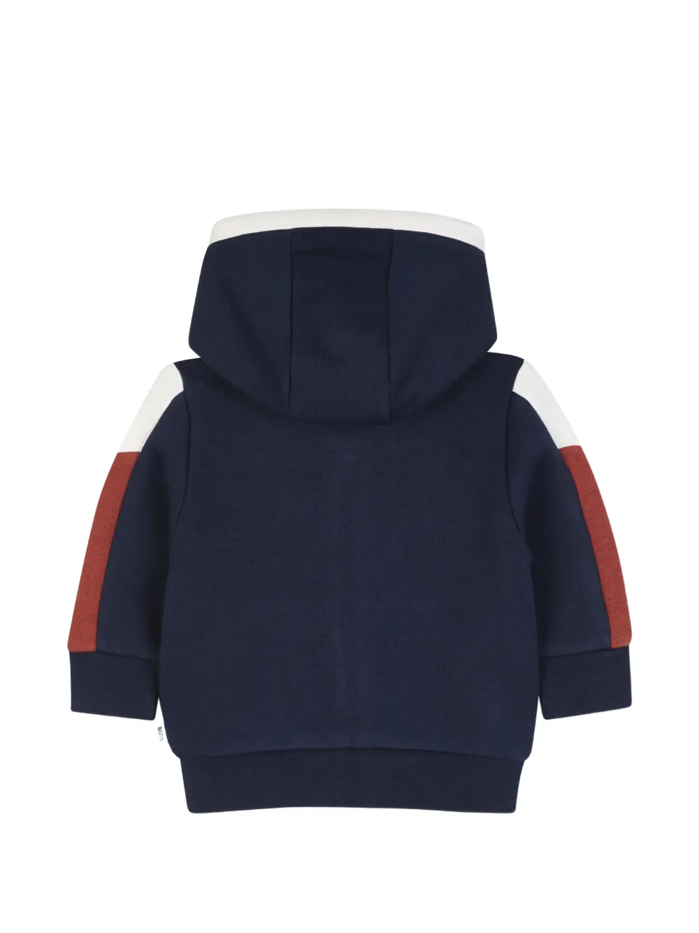 BOSS Kidswear Hoodie met logoprint en rits Blauw