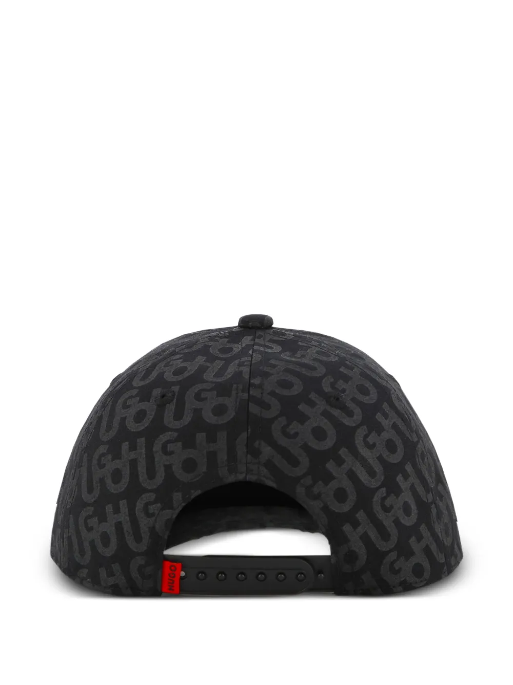 HUGO KIDS Pet met monogram-patroon en logo-patch Zwart