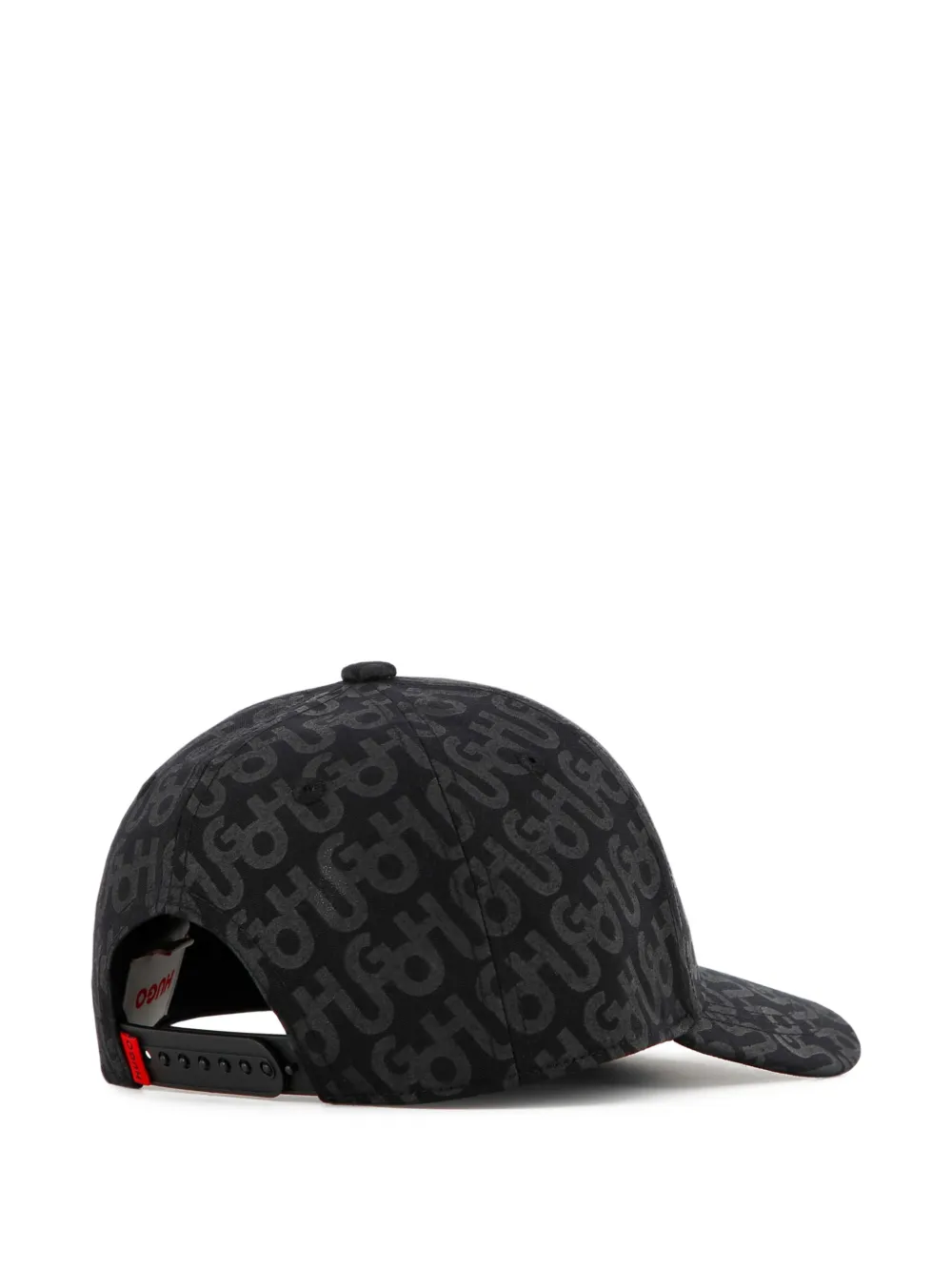 HUGO KIDS Pet met monogram-patroon en logo-patch Zwart