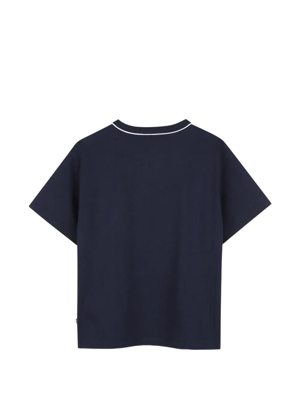 BOSS Kidswear Katoenen T-shirt met logoprint Blauw