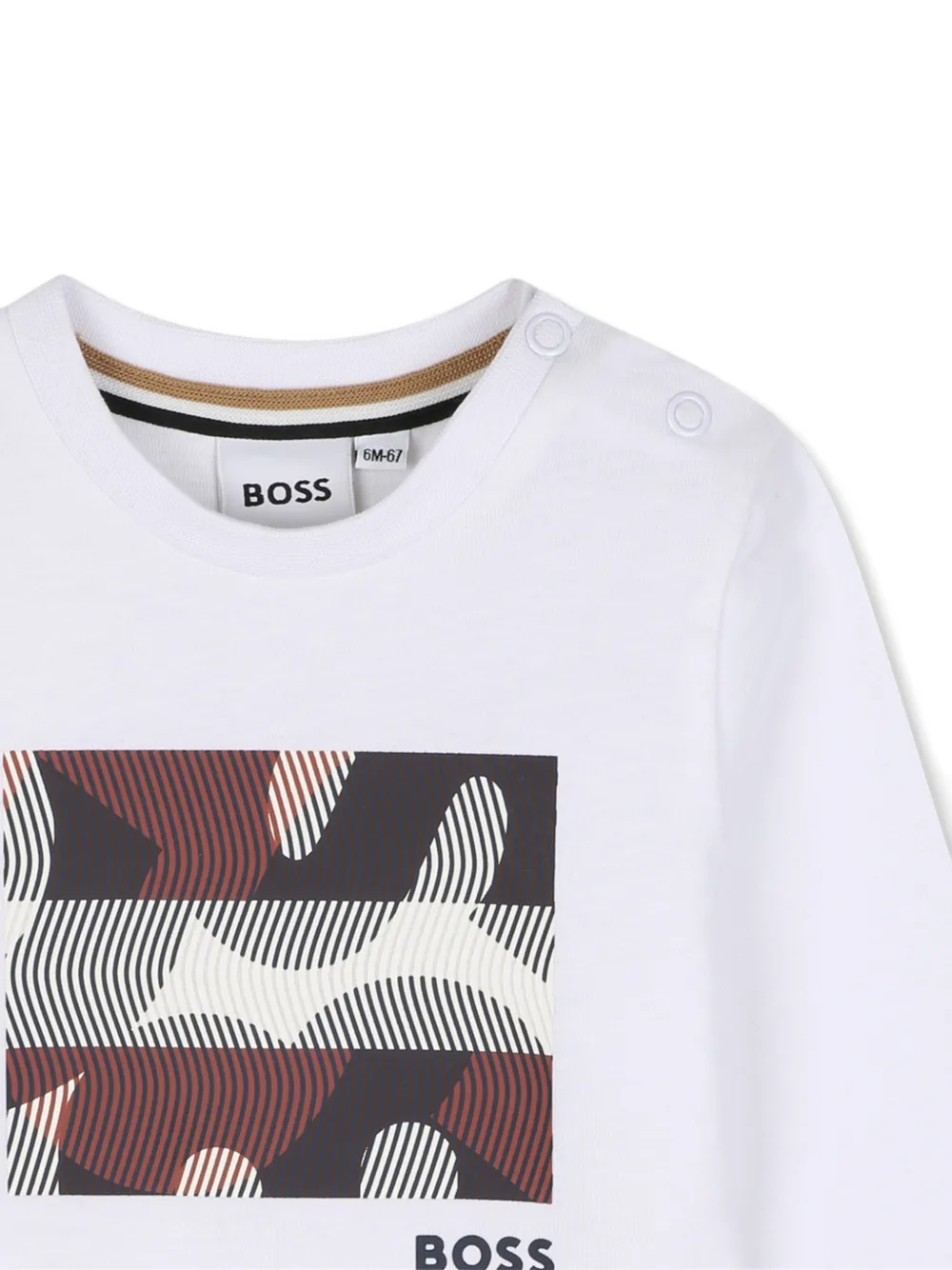 BOSS Kidswear T-shirt met grafische print Wit