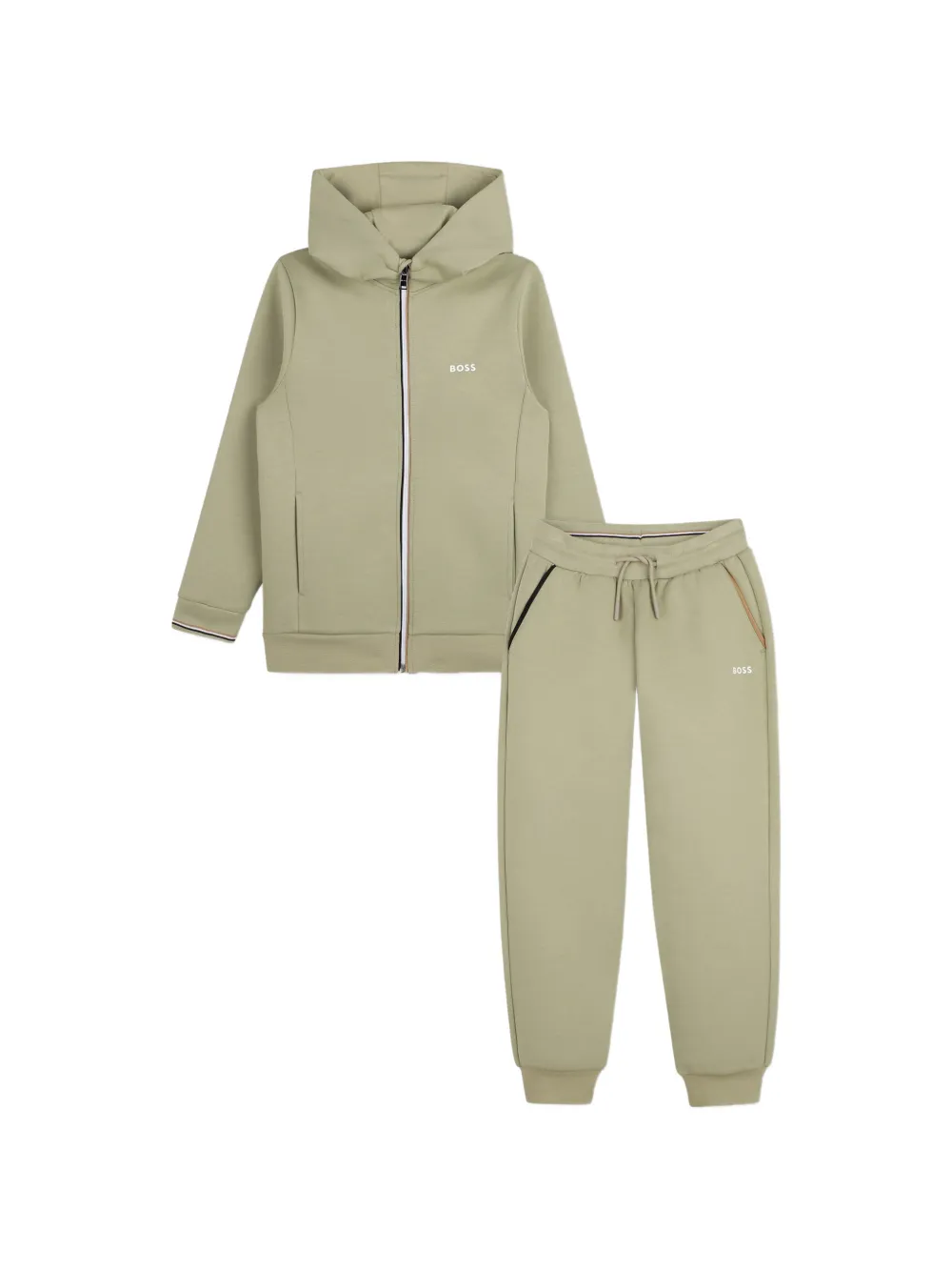 BOSS Kidswear Tuta sportiva in cotone con logo - Verde
