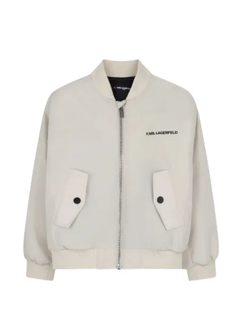Karl Lagerfeld Kids logo-print bomber jacket