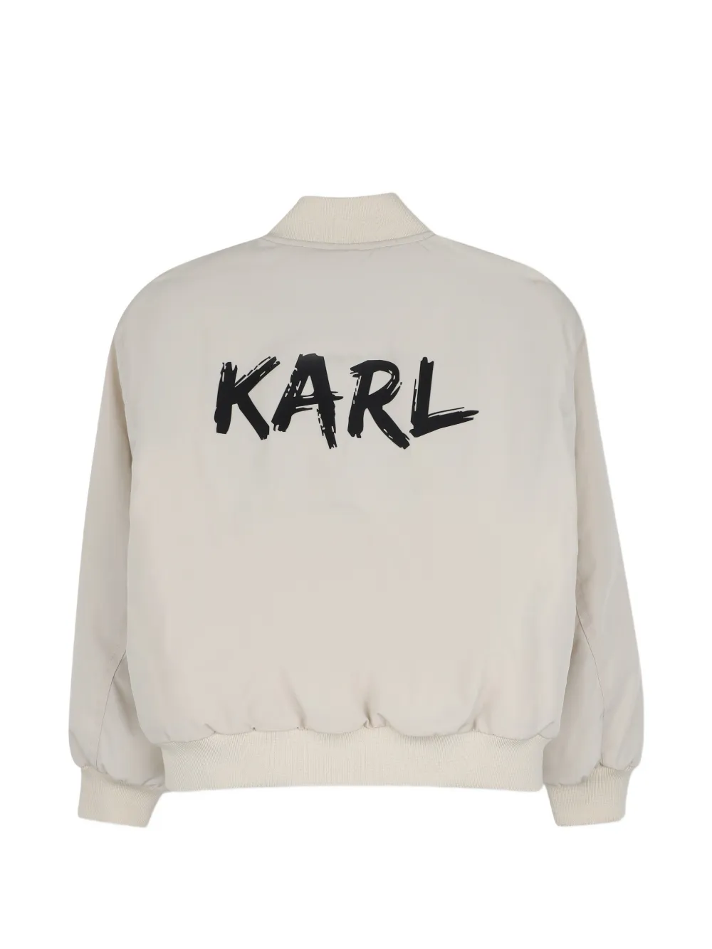 Karl Lagerfeld Kids Bomberjack met logoprint Wit