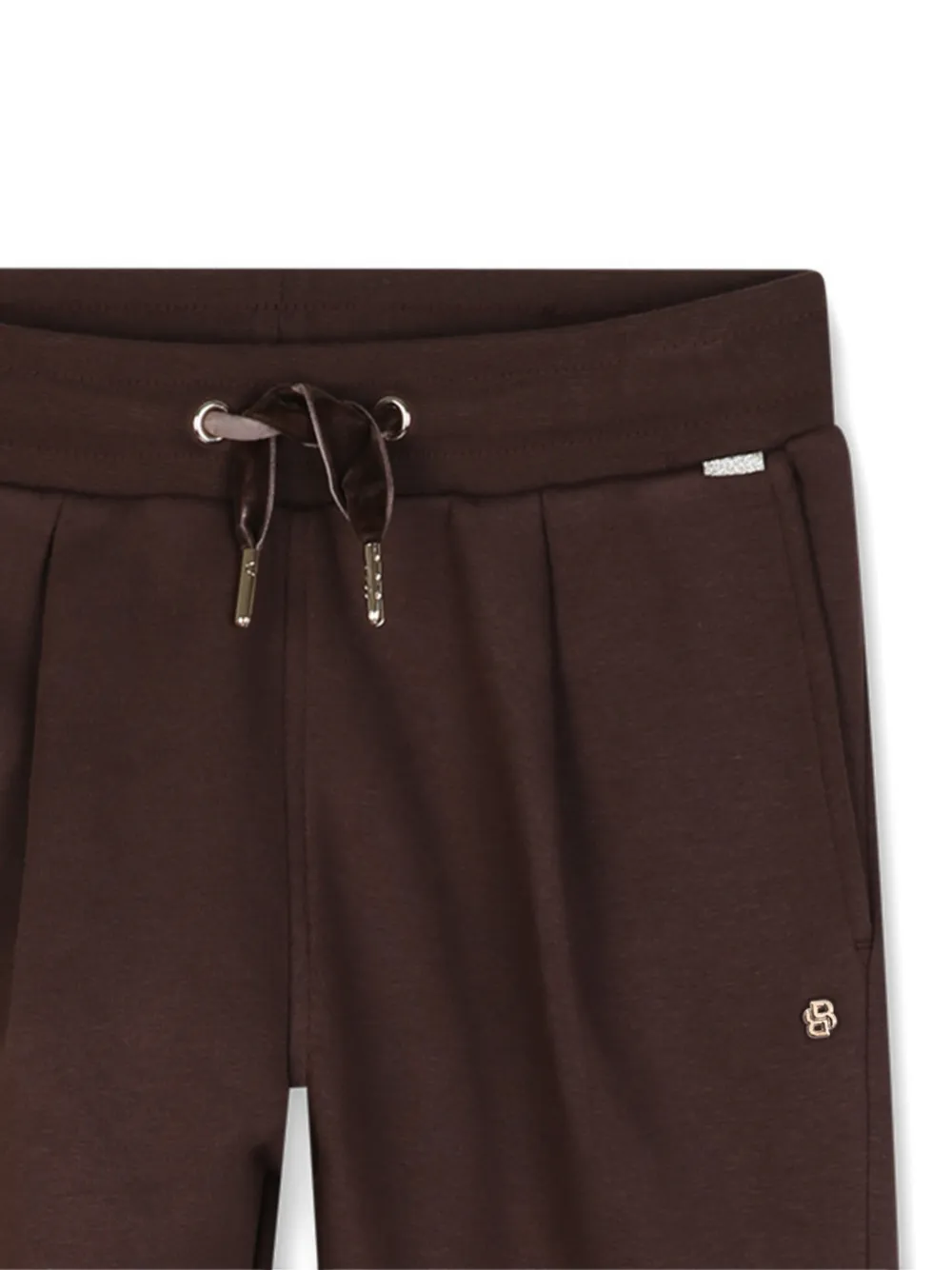 BOSS Kidswear Trainingsbroek met trekkoordtaille Bruin