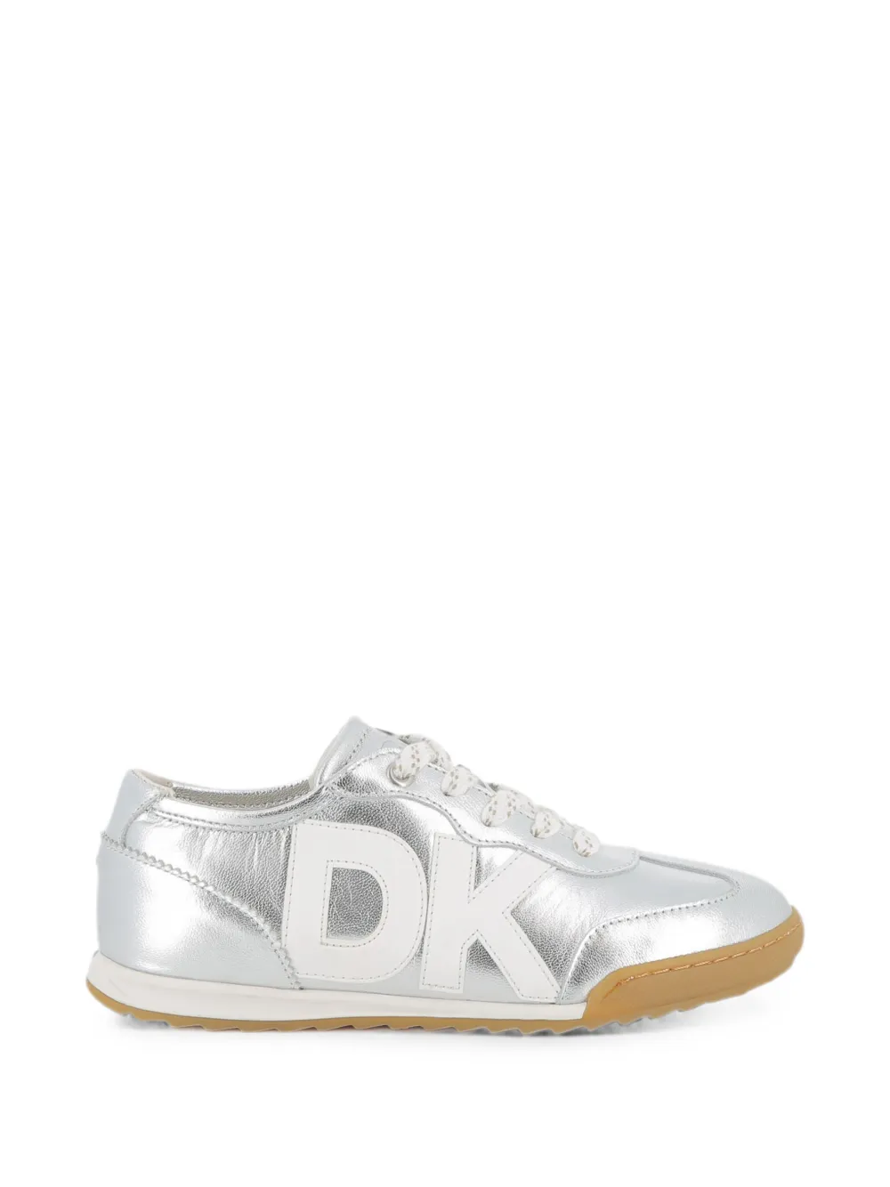 Dkny Kids logo-patch sneakers Zilver