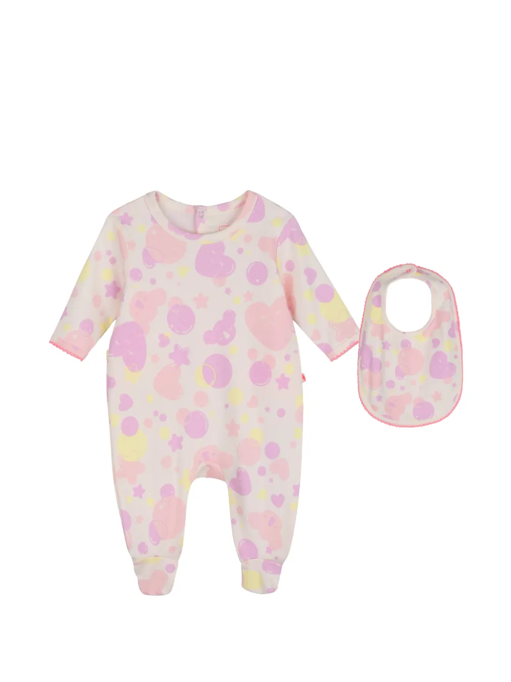 Billieblush ensemble pyjama-bavoir à imprimé graphique - Tons neutres