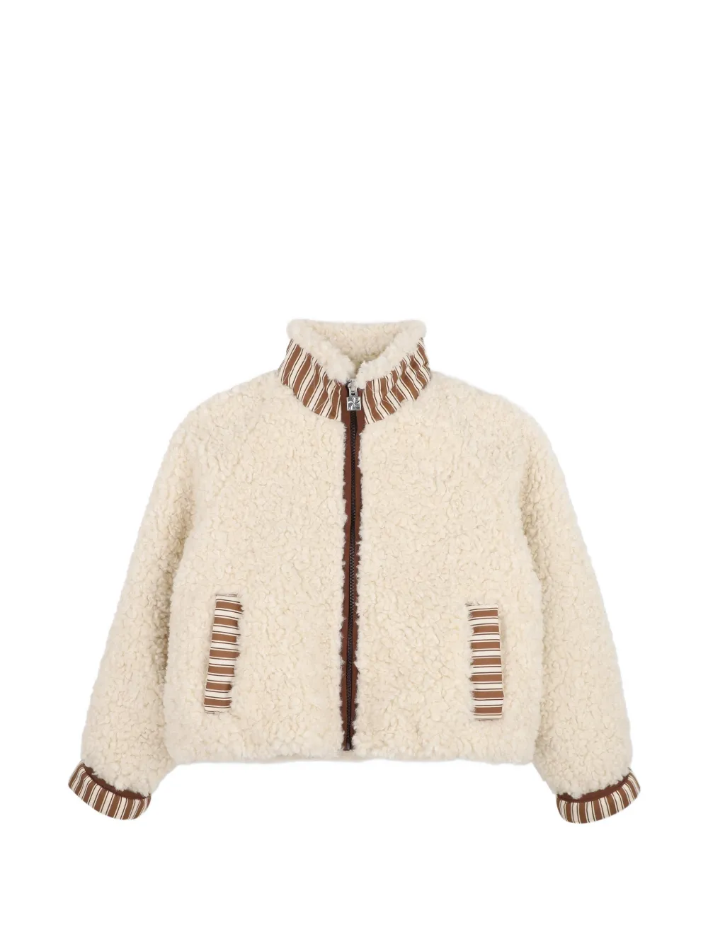 Kids Around Cappotto con bordo a righe - Toni neutri