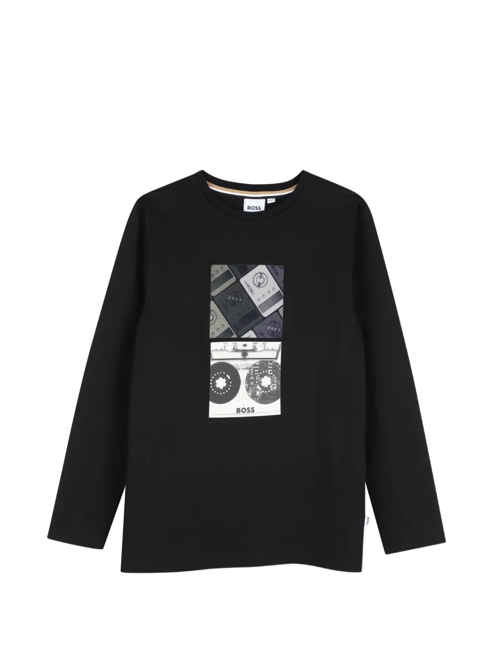 BOSS Kidswear T-shirt con grafica e maniche lunghe - Nero