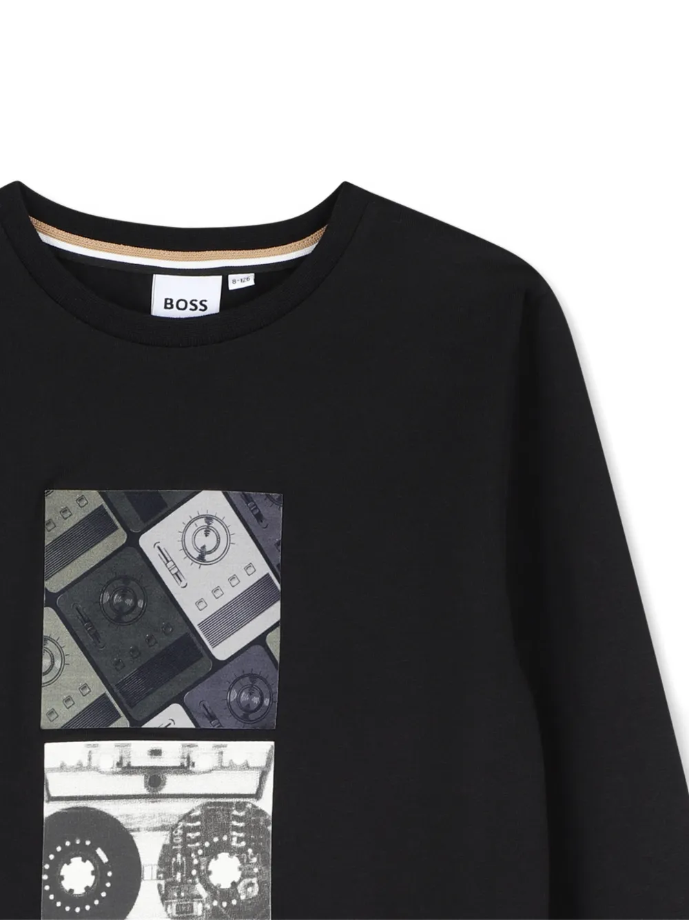 BOSS Kidswear T-shirt met grafische print Zwart