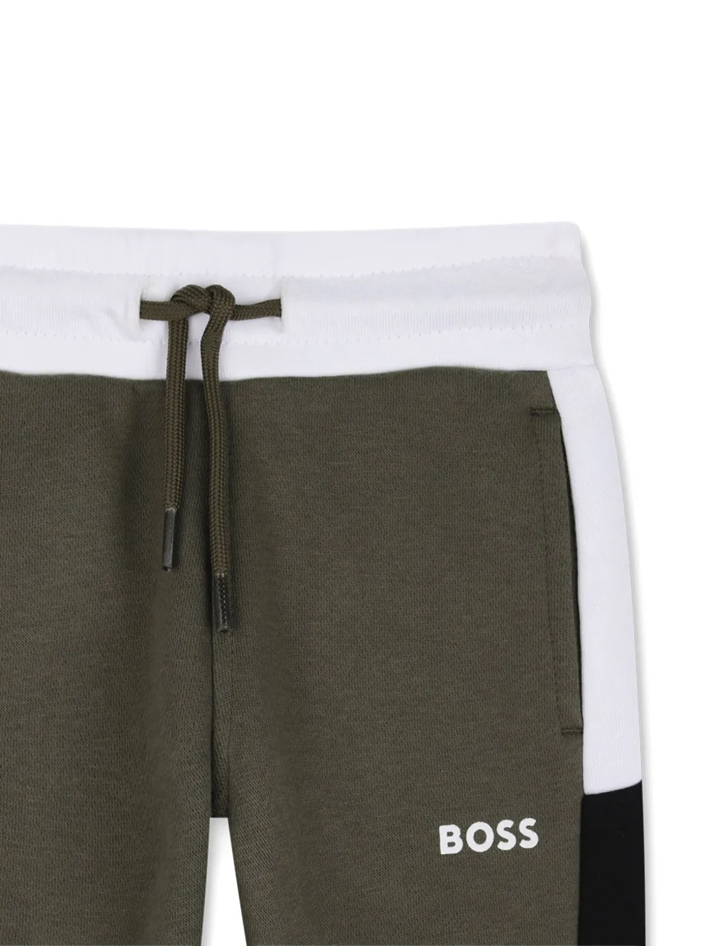 BOSS Kidswear Trainingsbroek met logoprint Groen