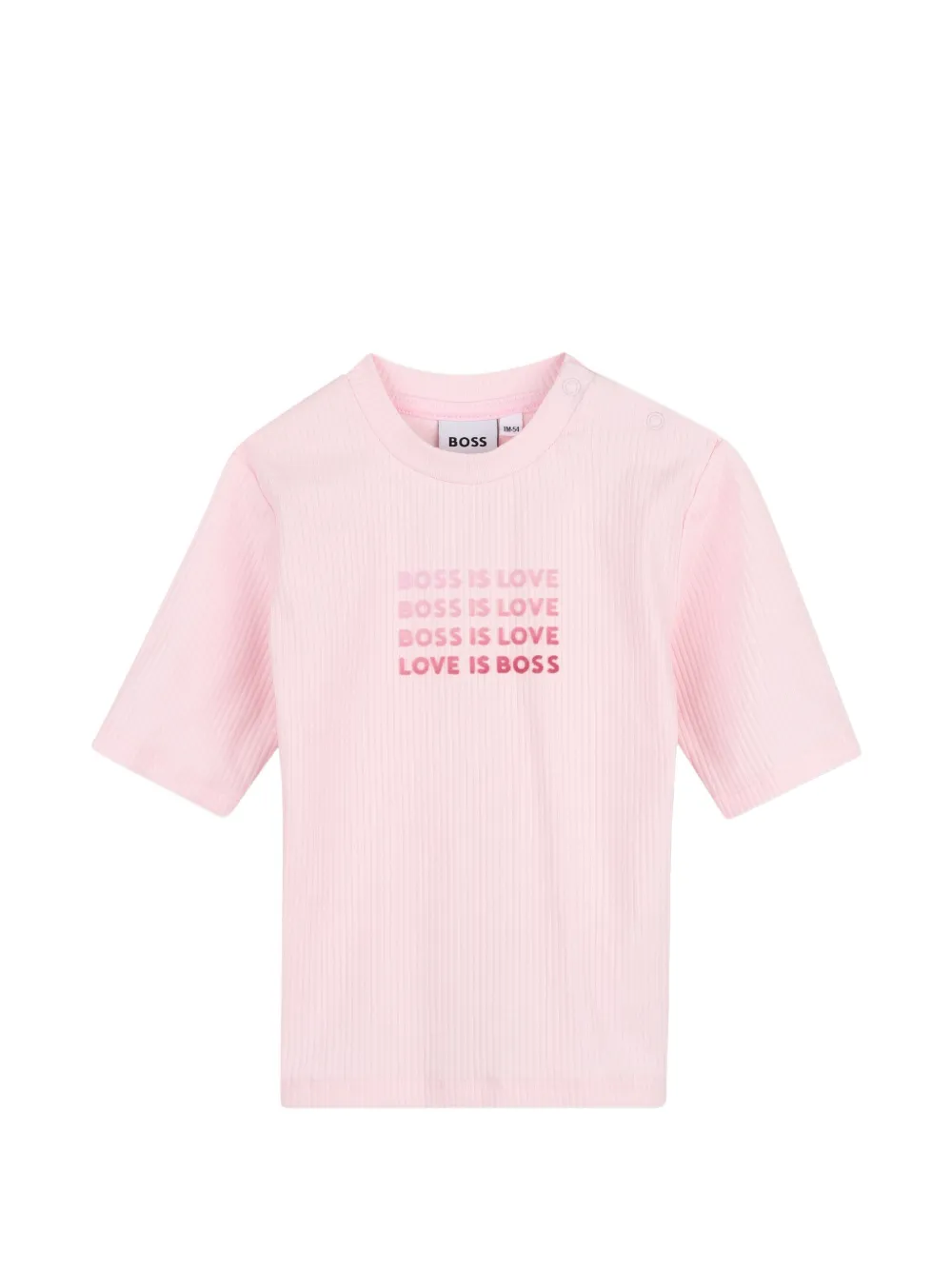 BOSS Kidswear Vest legging en T-shirt met logo-patch Roze