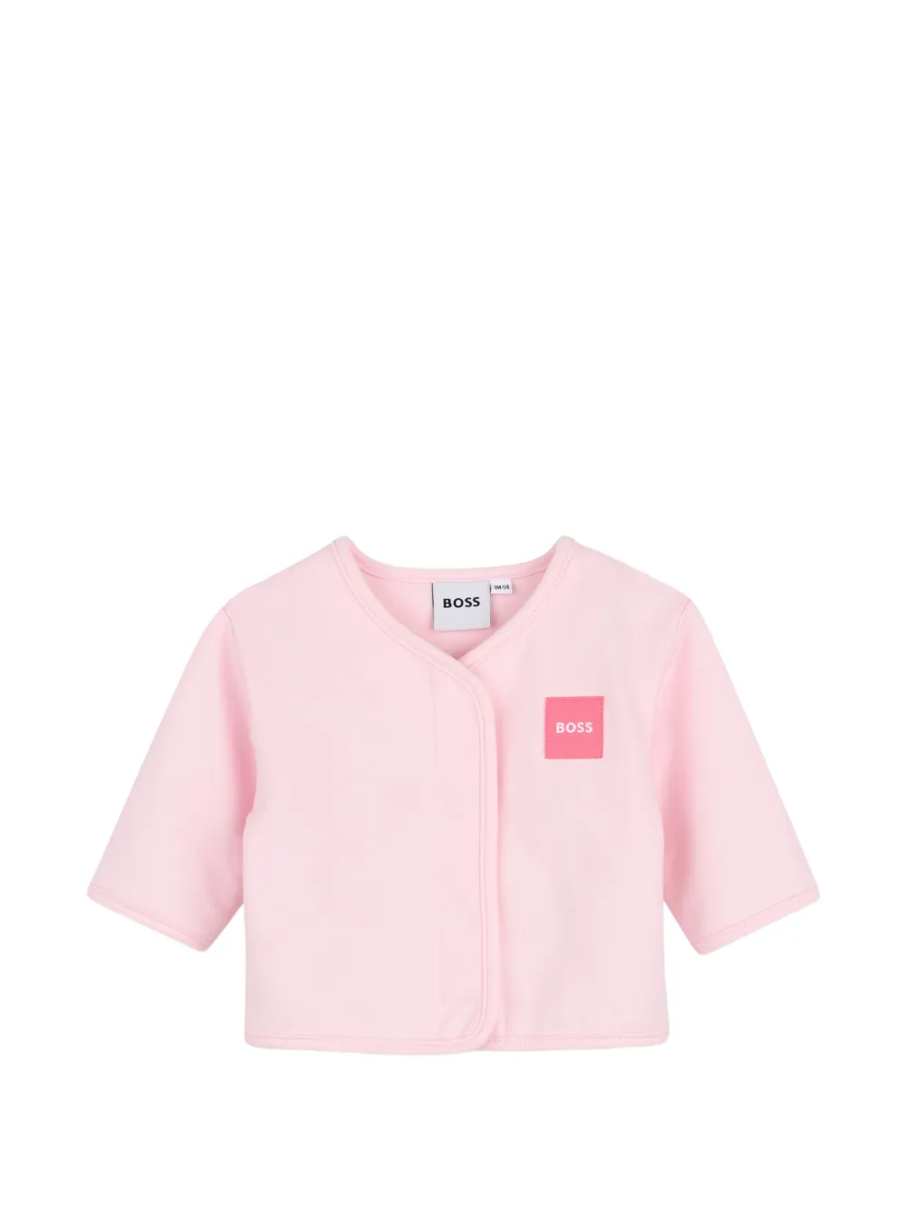 BOSS Kidswear Vest legging en T-shirt met logo-patch Roze