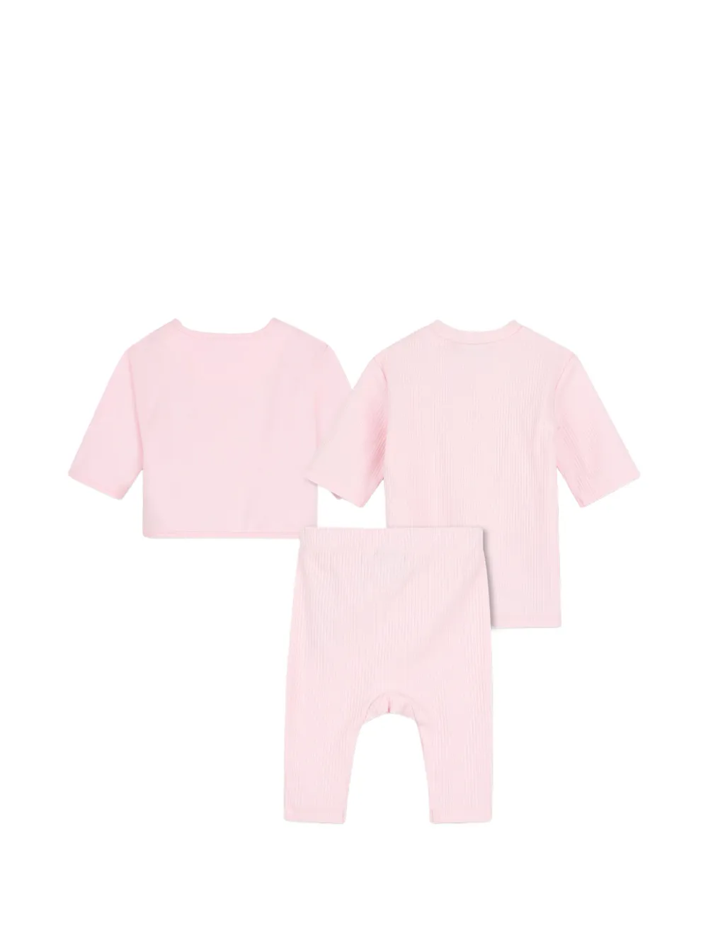 BOSS Kidswear Vest legging en T-shirt met logo-patch Roze