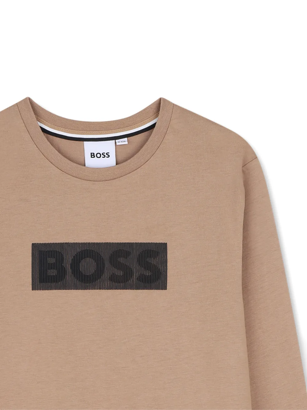 BOSS Kidswear T-shirt met lange mouwen Bruin