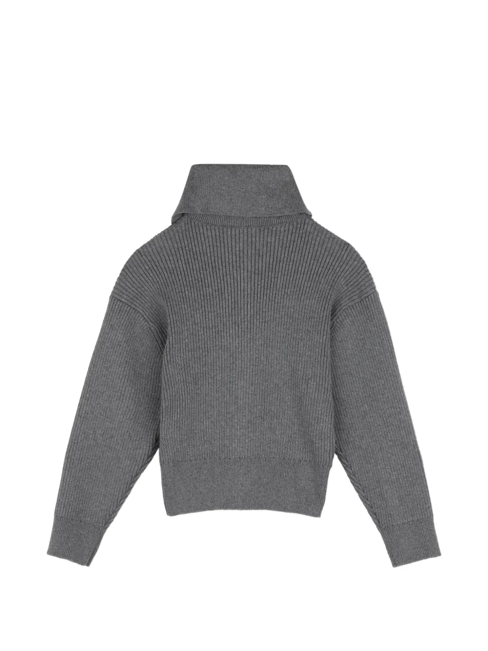 Givenchy Kids Ribgebreid vest met logo-patch Grijs
