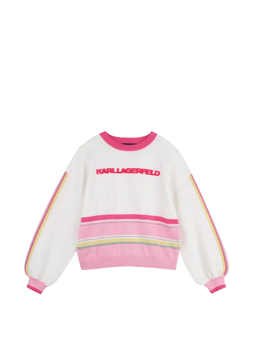 Karl Lagerfeld Kids Maglione a righe - Bianco