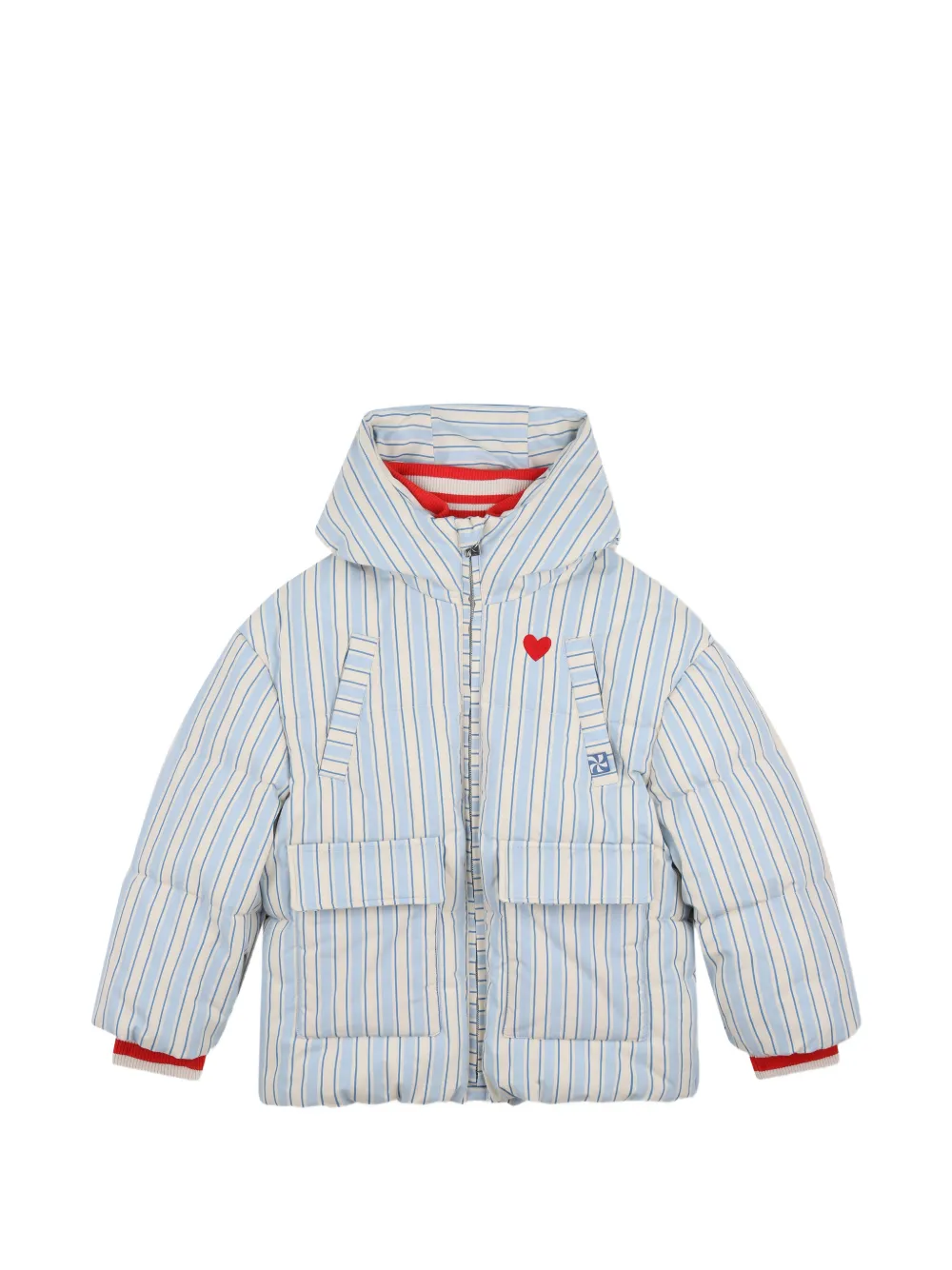 Kids Around Piumino a righe con cappuccio - Blu
