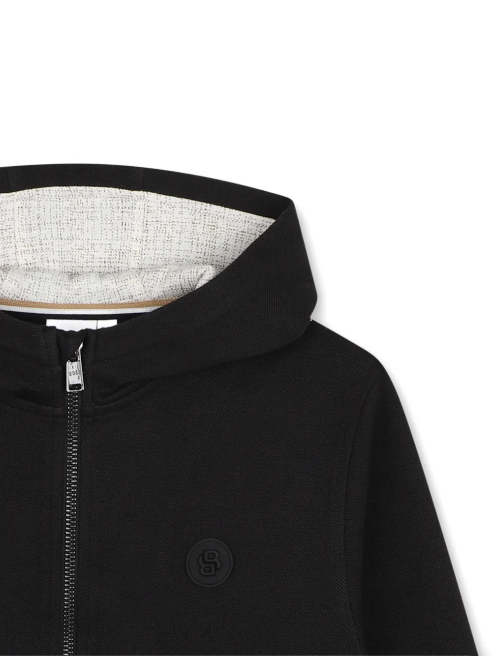 BOSS Kidswear Hoodie met rits Zwart