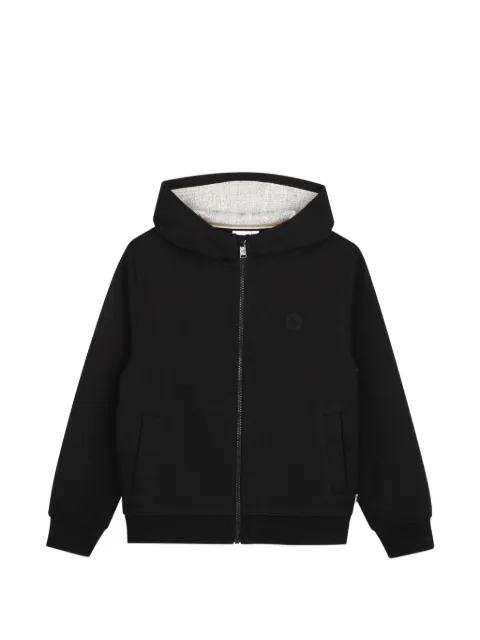 BOSS Kidswear logo-patch zip-up hoodie