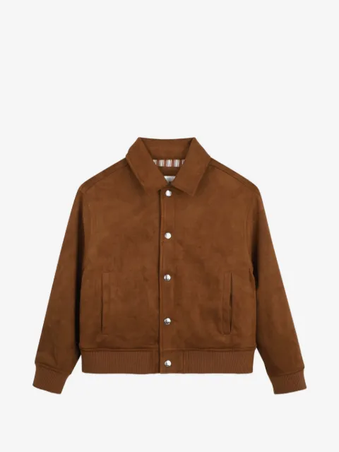 Kids Around suede-effect button-fastening jacket
