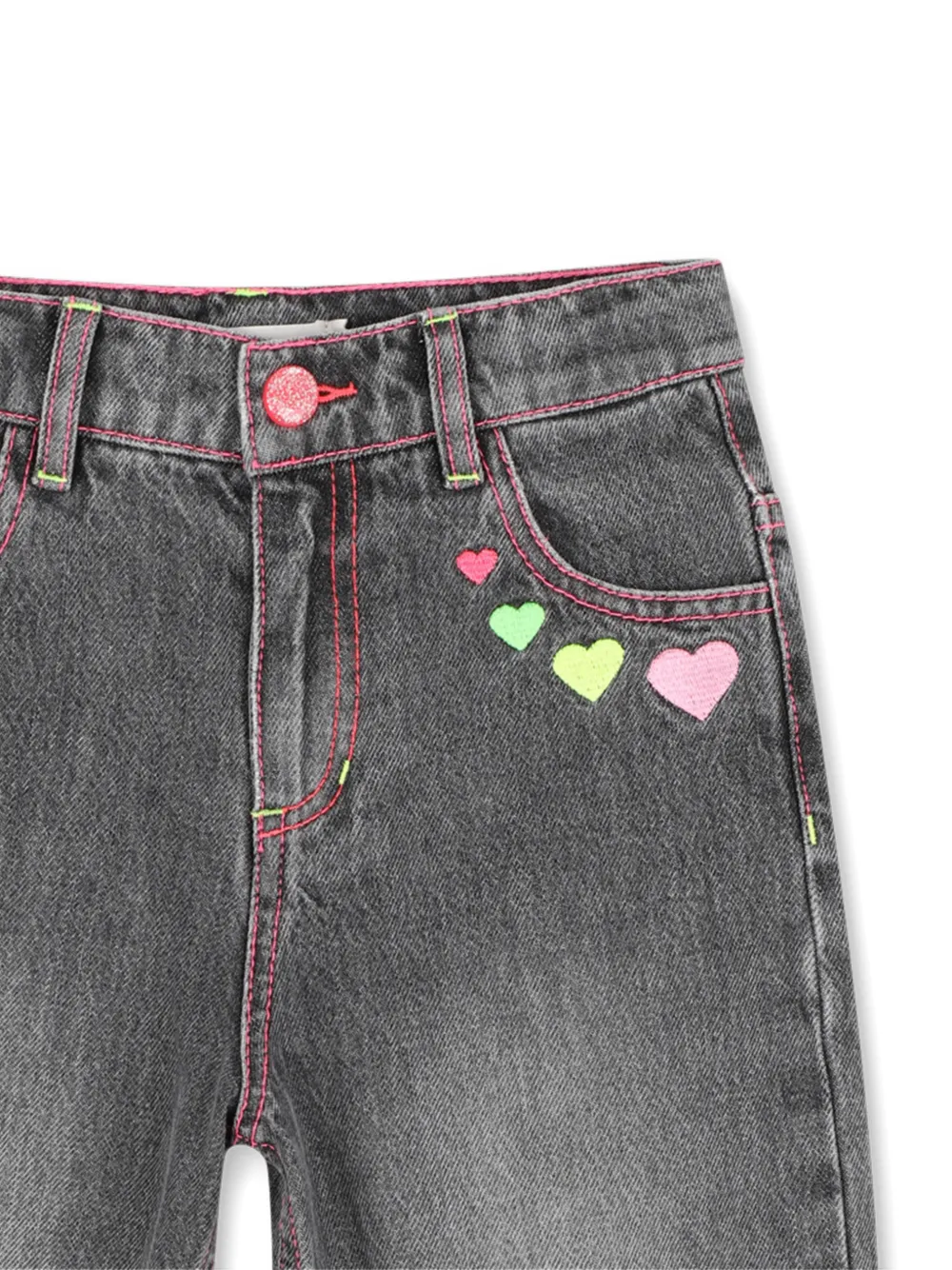 Billieblush Jeans met geborduurd hart Grijs