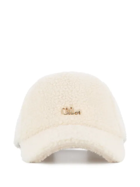 Chloé Kids fleece logo-plaque cap
