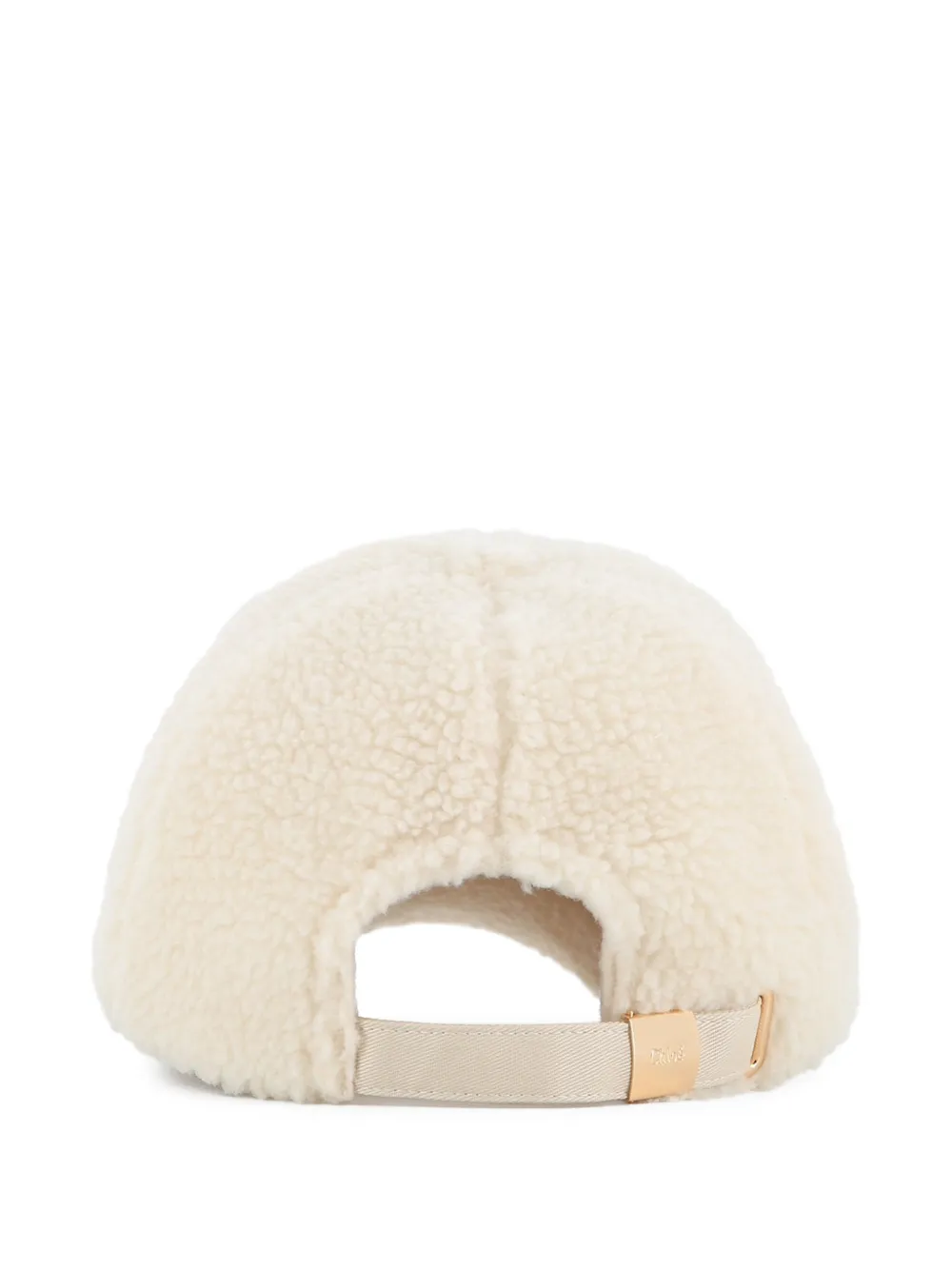 Chloé Kids Fleece pet met logo-plakkaat Beige