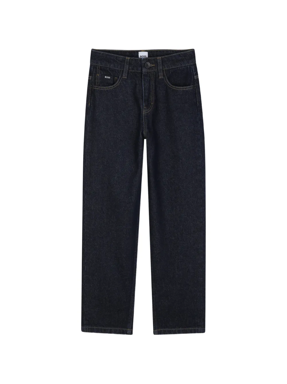 BOSS Kidswear Jeans dritti con applicazione logo - Blu