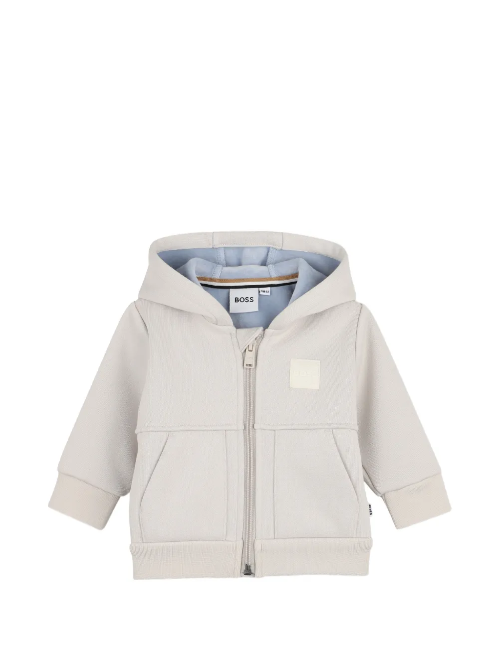 BOSS Kidswear Hoodie en broek met logo-patch Beige