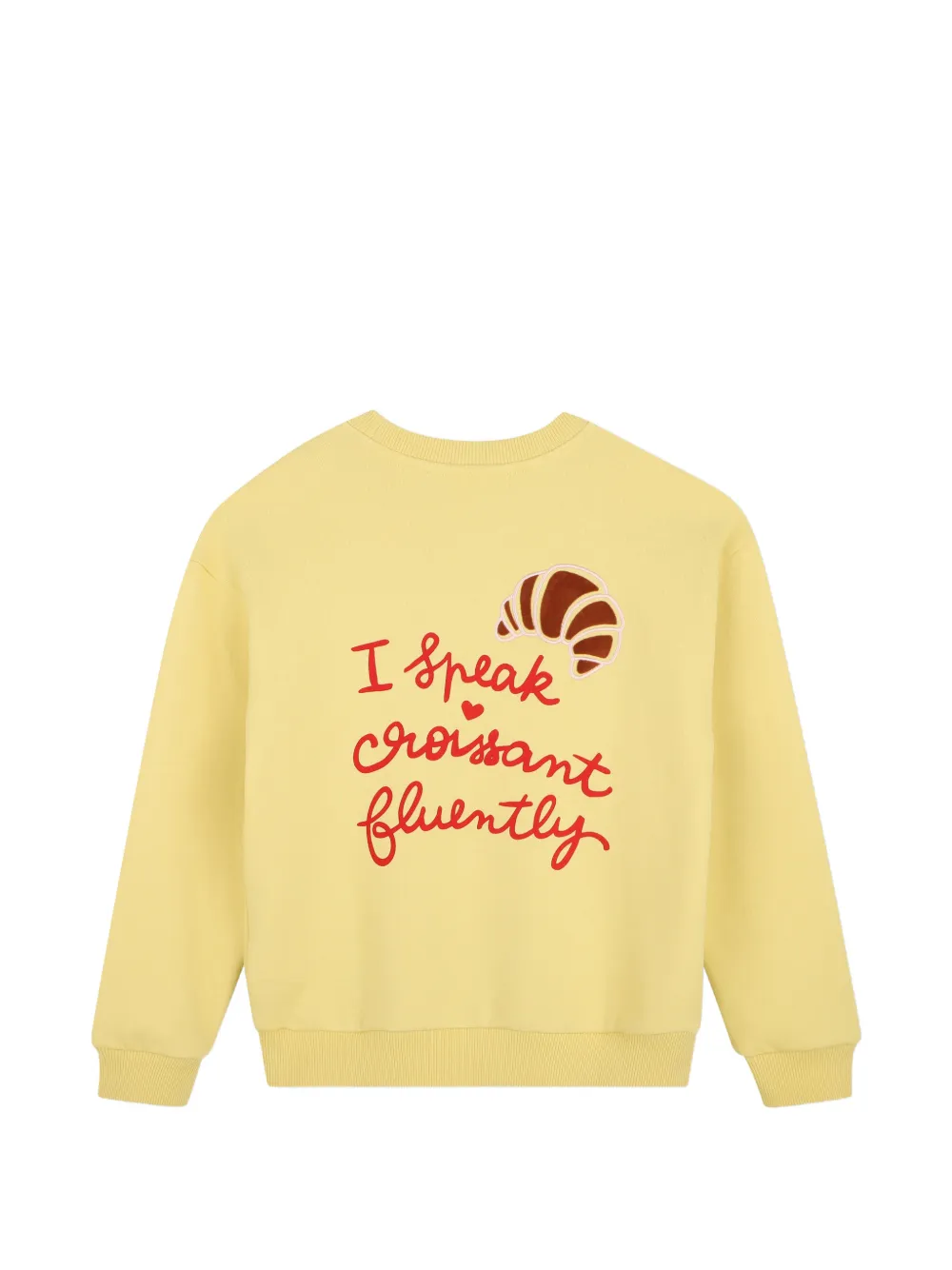 Kids Around Sweater met geborduurde tekst Geel