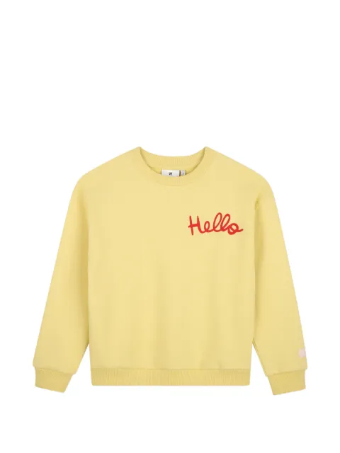 Kids Around slogan-embroidered cotton sweatshirt 
