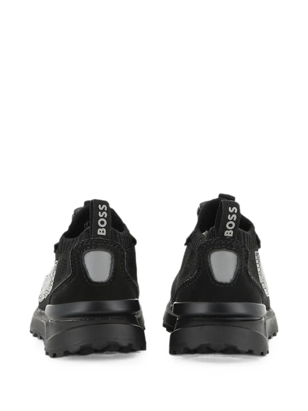 BOSS Kidswear Sneakers met vlakken Zwart