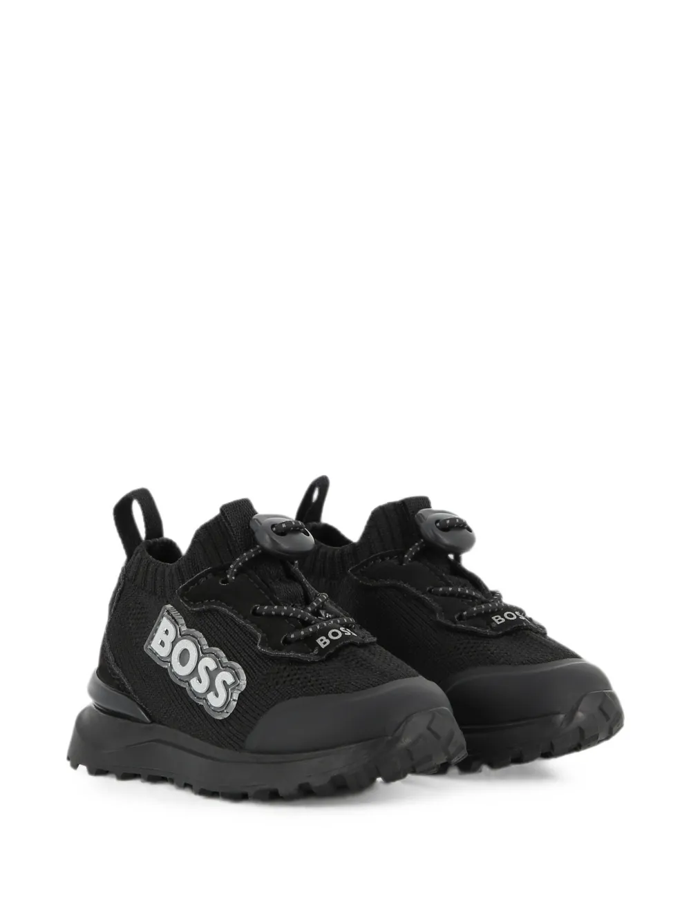 BOSS Kidswear Sneakers met vlakken Zwart