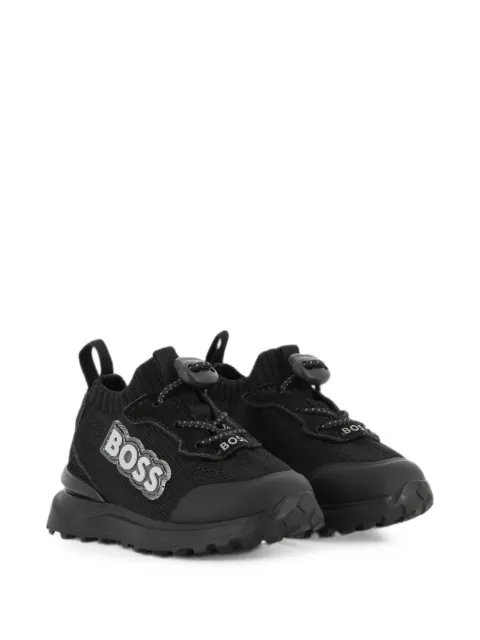 BOSS Kidswear logo-patch panelled sneakers