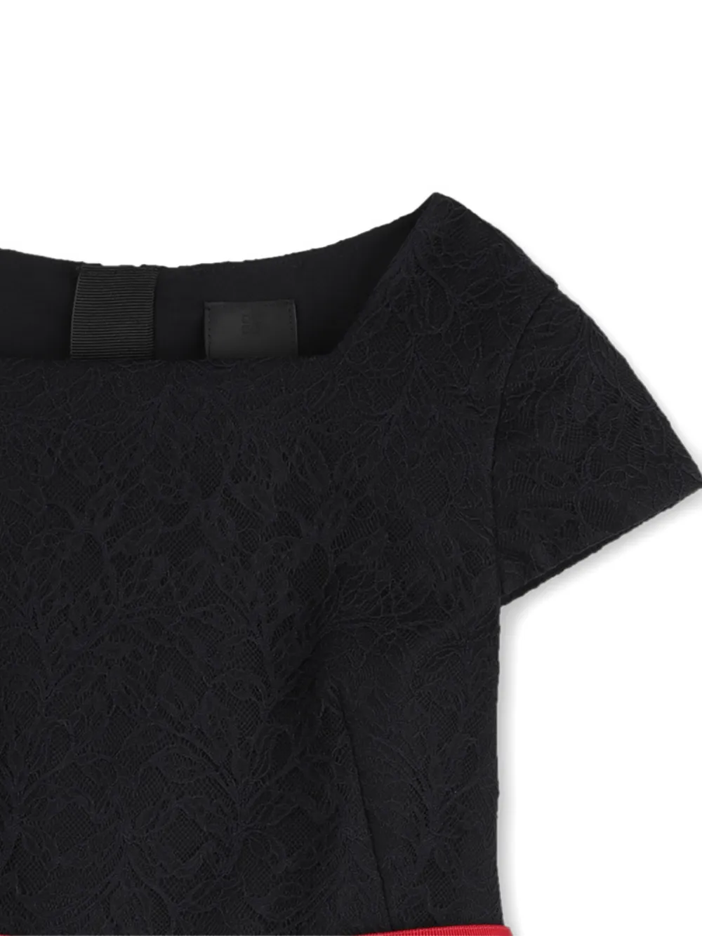 Givenchy Kids Jurk met bloemenkant Zwart