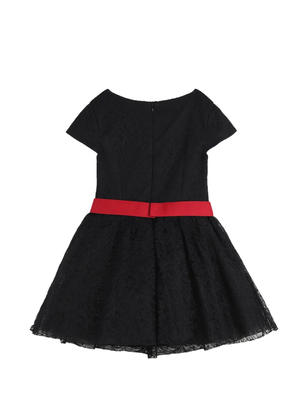 Givenchy Kids Jurk met bloemenkant Zwart