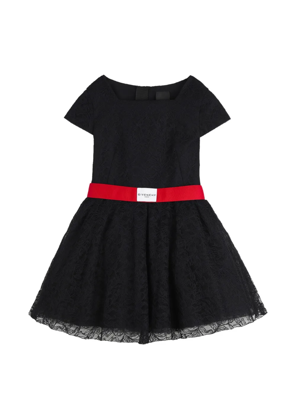 Givenchy Kids Jurk met bloe kant Zwart