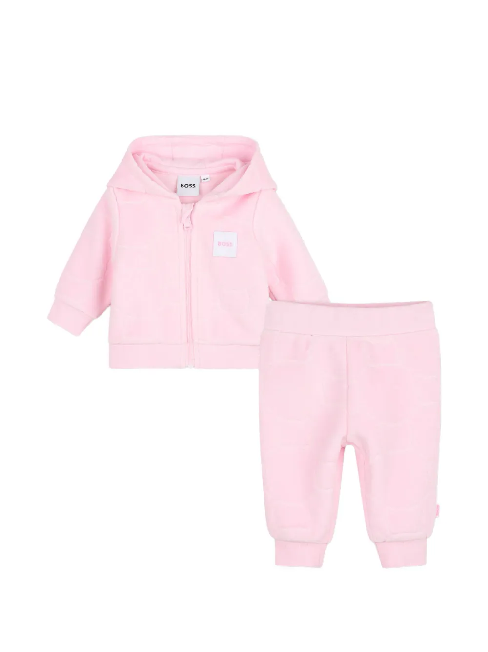 BOSS Kidswear Tuta sportiva con applicazione logo - Rosa