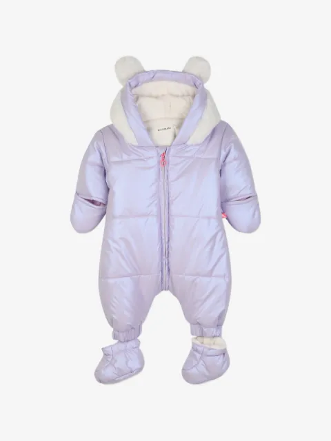 Billieblush padded bear-ear romper 
