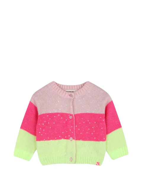 Billieblush sequin-embellished colour-block cardigan