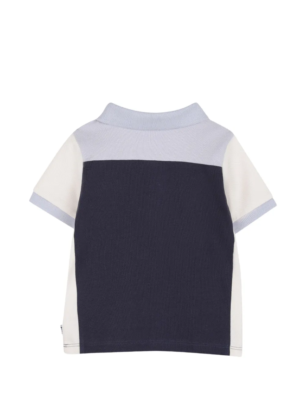 BOSS Kidswear Piqué poloshirt met colourblocking Blauw