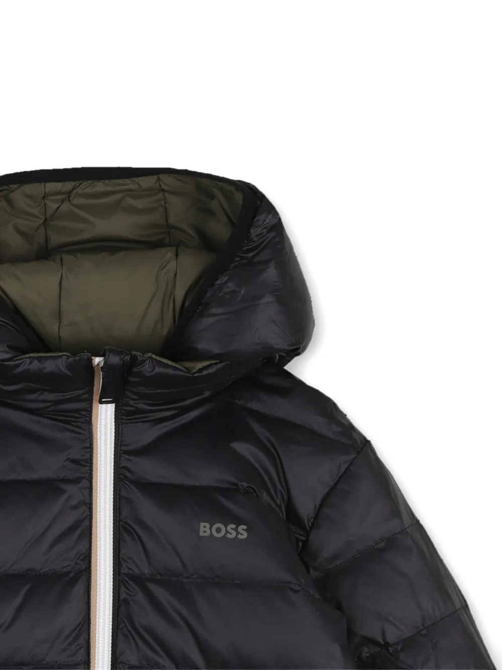 BOSS Kidswear Omkeerbaar jack Zwart